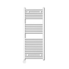 Sanicare Lumara Elektrische Radiator - 120x50cm - 750W - witte thermostaat - linksonder - wifi - aluminium - mat wit SW1581517