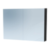 Saniclass Dual spiegelkast 100x70x15 indirecte LED verlichting 2 deuren black wood SW242134 Saniclass Dual spiegelkast 100x70x15 indirecte LED verlichting 2 deuren black wood SW242134