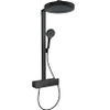 Hansgrohe Rainfinity showerpipe 360 1jet avec tablette de douche 350 mat noir mat SW918136