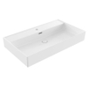 Meuble lavabo - 81x12x47cm - avec trop-plein - 1 vasque - 1 trou pour robinet - céramique - blanc SW915365