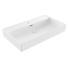 Saniclass Legend Meuble Lavabo - 81x47x13cm - avec trop-plein - 1 vasque - 1 trou de robinet - céramique - blanc brillant SW915365