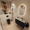 MONDIAZ TURE-DLUX Meuble toilette - 80cm - Urban - EDEN - vasque Ostra - position centrale - 1 trou de robinet SW1104693