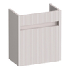 BRAUER Adore Wavy meuble sous-lavabo pour lave-mains - 40x45x22cm - avec 1 porte sans poignée ouvrant à gauche sable mat SW1198515