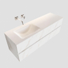 MONDIAZ VICA 150cm badmeubel carrara 2 lades wastafel cloud links zonder kraangat SW410296 MONDIAZ VICA 150cm badmeubel carrara 2 lades wastafel cloud links zonder kraangat SW410296