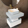 Mondiaz TOP 51 Plan sous vasque - 40x51x12cm - compatible comme plan de meuble - solid surface - Clay SW1024483