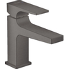 Hansgrohe Metropol Toiletkraan - 100 met push open waste - met voorsprong vaste uitloop 12.7cm - geborsteld zwart chroom SW297551