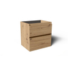 Saniclass Vita Badkamermeubelset - 60x60x46cm - 2 lades - greeploos - topblad - rustiek eiken SW1439453