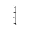 Proline Kastframe - 35x11.5x169cm - 2 handdoekhaakjes - mat zwart SW350613