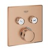 Grohe Grohtherm smartcontrol Pièce de garniture pour mitigeur thermostatique avec inverseur pour 2 fonctions carré brossé warm sunset SW439053 Grohe Grohtherm smartcontrol Pièce de garniture pour mitigeur thermostatique avec inverseur pour 2 fonctions carré brossé warm sunset SW439053