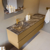 Mondiaz VICA-DLUX ensemble de meuble de salle de bain - 150cm - meuble sous-vasque oro - 2 tiroirs - lavabo encastrée cloud gauche - 1 trou de robinet - version haute de 60cm - lave SW1086897