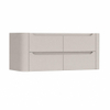 H&R Badmeubelen Juice Meuble sous vasque - 120x45x50cm - coins arrondis - 4 tiroirs - poignée intégrée - beige mat SW1490023