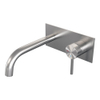 BRAUER Stripe Mitigeur lavabo encastré - bec courbé et plaque de recouvrement - modèle A1 - couleur inox brossé PVD SW1435027