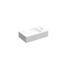 Proline lave-mains 40x23x10cm évier gauche 1 trou de robinet porcelaine blanc brillant SW350644