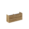 Thebalux Type Wastafelonderkast - 140x60x45cm - 4 lades - houten greeplijst - MDF/spaanderplaat - oak grain SW766133