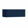 H&R Badmeubelen Juice Wastafelonderkast - 120x45x40cm - afgeronde hoeken - 3D-front - 2 lades - geïntegreerde greep - blue oak SW1259294