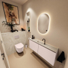 MONDIAZ TURE-DLUX meuble WC 120cm Rosee. EDEN lavabo Ostra position milieu. Avec 1 trou de robinet. SW1105056