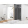 Van Rijn Products ST06 Softclose schuifdeur 8mm rookglas 158.5x200cm voor combinatie met wand inclusief greep chroom SW492820 Van Rijn Products ST06 Softclose schuifdeur 8mm rookglas 158.5x200cm voor combinatie met wand inclusief greep chroom SW492820