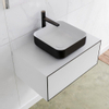 MONDIAZ LAGOM 70cm badmeubel solid surface urban 1 lades Wastafel BINX opzetkom midden 1 kraangat SW409263 MONDIAZ LAGOM 70cm badmeubel solid surface urban 1 lades Wastafel BINX opzetkom midden 1 kraangat SW409263
