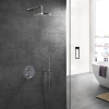 Hotbath Get together IBS1A Ensemble de douche à l'italienne - bras de douche 35cm - pomme de douche ronde 20cm - douchette à main - chrome SW12099 Hotbath Get together IBS1A Ensemble de douche à l'italienne - bras de douche 35cm - pomme de douche ronde 20cm - douchette à main - chrome SW12099