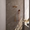 BRAUER Copper Edition ensemble de douche pluie encastré – douche de tête Ø 30 cm – bras mural courbé 40 cm – douchette ronde – barre de douche 70 cm SW538407
