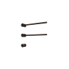 Hotbath &MORE Handdoekradiator - 50x38cm - rond - 2 stangen - horizontaal - met schakelaar - tuscan bronze (brons) SW1245689