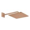Grohe Rainshower Mono 310 Cube Hoofddouche - 31x 31cm - 1 straalsoort - wandarm 42.2cm - brushed warm sunset (koper) SW439088