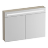 BRAUER Promise armoire de toilette – 99 x 70 x 15 cm – LED directe en haut – 2 portes – Beige mat SW1203685
