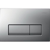 Geberit Delta50 bedieningsplaat - 2-toets spoeling - rechthoekige knoppen - mat chroom SW765568