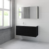 Bruynzeel Matera badmeubelset 56.5x120x50cm 1 kraangat 1 wasbak 4 lades met spiegelkast met softclose composite zwart eiken SW384406 Bruynzeel Matera badmeubelset 56.5x120x50cm 1 kraangat 1 wasbak 4 lades met spiegelkast met softclose composite zwart eiken SW384406