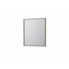 INK SP32 miroir - 70x4x80cm rectangulaire en cadre acier incl LED indirect - chauffage - changement de couleur - dimmable et interrupteur - métal noir brossé SW955911