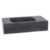 Differnz lave-mains - 40x22x9cm - rectangulaire - pierre naturelle - trou robinet droite - noir SW533192