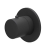 IVY Bond Partie apparente - pour robinet de douche - flux traversant - robinet d'arrêt - symmetry - rosace ronde - Noir mat PED SW1031185