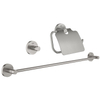 Grohe Essentials Toilet Accessoireset 3-delig - toiletborstelhouder - handdoekhaak - toiletrolhouder met klep - Supersteel (RVS) SW97652