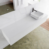 Mondiaz Lagom Meuble salle de bains 170x30.9x45cm Solid Surface Talc 2 tiroirs avec lavabo BINX vasque à poser Droite 1 trou de robinet SW409123