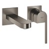 Grohe Plus 2-gats wandkraan m-size met sprong 14.7cm brushed hard graphite SW444228 Grohe Plus 2-gats wandkraan m-size met sprong 14.7cm brushed hard graphite SW444228