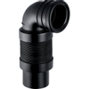 Geberit Duofix wand aansluitbocht - met flexibel aansluitstuk - 90mm - zwart 0730339