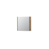 INK SPK1 Spiegelkast - 60x14x60cm - 1 deur - dubbelzijdige Spiegel - schakelaar en stopcontact - MFC Naturel eiken SW440270