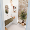 Mondiaz JOYA 113.2cm toiletmeubel - ronding links en rechts kleur Dusk - Wastafel FAYE positie Midden Zonder kraangat kleur Talc. SW1421645
