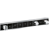Hansgrohe RainSelect Ensemble de finition pour mitigeur thermostatique encastré de douche pour 5 fonctions 66.9x90cm noir/chrome SW157095