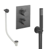 Crosswater MPRO Handdoucheset - 2 hendels - badafvoer - handdouche - slate gunmetal (antraciet) SW1472552