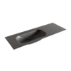 Mondiaz BIG small Darkgrey solid surface inbouw wastafel 130cm links SW430888 Mondiaz BIG small Darkgrey solid surface inbouw wastafel 130cm links SW430888