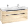 Villeroy & boch Subway 2.0 wastafelonderkast 128.7x59x44.9cm greep chroomkleurig glanzend Elm impresso SW118763 Villeroy & boch Subway 2.0 wastafelonderkast 128.7x59x44.9cm greep chroomkleurig glanzend Elm impresso SW118763