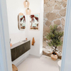 Mondiaz JOYA-DLUX 100cm meuble de toilette - couleur Shadow - Vasque FAYE position Droite 1 trou de robinet couleur Glace. SW1422760