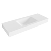 Mondiaz CLOUD Lavabo suspendu sans talc - 120cm - lavabo central - bord 12cm - Solid Surface Talc SW430376