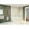 Crosswater Optix 10 Badwand - 90x150cm - 2-delig - rechts - 180graden - geborsteld messing (goud) SW876238