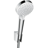 Hansgrohe Crometta Badoucheset Vario - ecosmart - 9 l/min/Porter S - doucheslang - 160cm chroom/w - wit chroom SW73226