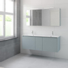 Bruynzeel Matera badmeubelset 56.5x150x50cm 2 kraangaten 2 wasbakken 4 lades met spiegelkast met softclose composite fjord groen SW384439 Bruynzeel Matera badmeubelset 56.5x150x50cm 2 kraangaten 2 wasbakken 4 lades met spiegelkast met softclose composite fjord groen SW384439