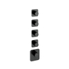 Hotbath Gal Afbouwdeel - voor Highflow Thermostaat - met 4 stopkranen - PVD - geborsteld gunmetal (antraciet) SW656319