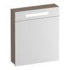 Miroir de toilette BRAUER Promise - 60x70x15cm -- avec éclairage 1 porte miroir ouvrant vers la gauche mat moka SW1203772