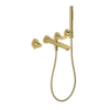 Hansgrohe Axor Citterio C afbouwdeel v. 4-gats inbouw badkraan wandmontage m. handdouchevoorsprong 22.2cm - polished gold optic SW1152079